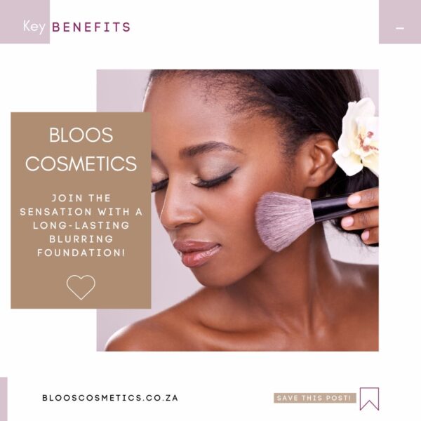 Bloos Xtreme Coverage Moisturising Blurring Foundation – B19 (20g) - Image 2