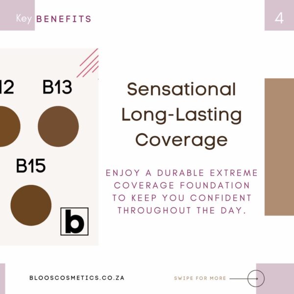 Bloos Xtreme Coverage Moisturising Blurring Foundation – B19 (20g) - Image 7